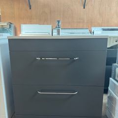 Special Offer Grey 800mm Vanity Unit Basin & Tap