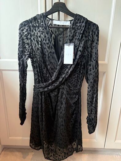 IRO Layana Wrap-Effect Silk-Chiffon Mini Dress. Brand new with tags. RRP 595.