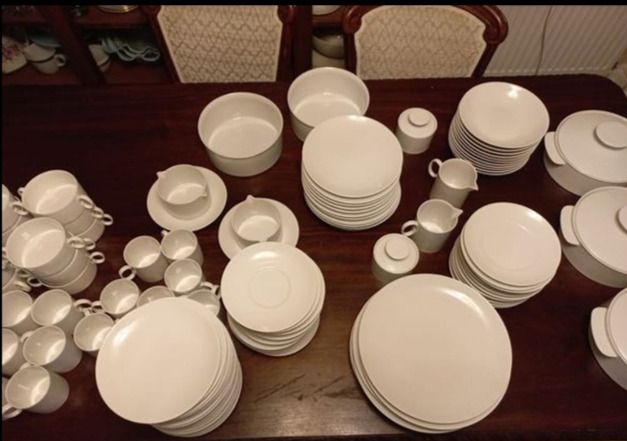 Dinnerware Set - Porcelain - "Thomas" white German
