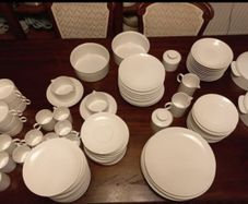 Dinnerware Set - Porcelain - "Thomas" white German
