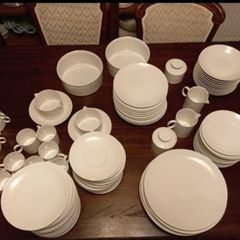 Dinnerware Set - Porcelain - "Thomas" white German