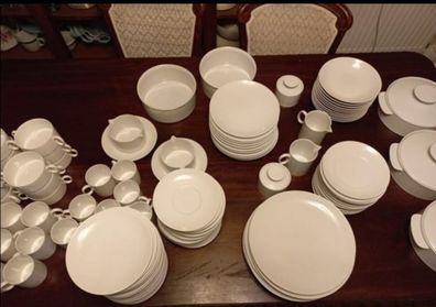 Dinnerware Set - Porcelain - "Thomas" white German