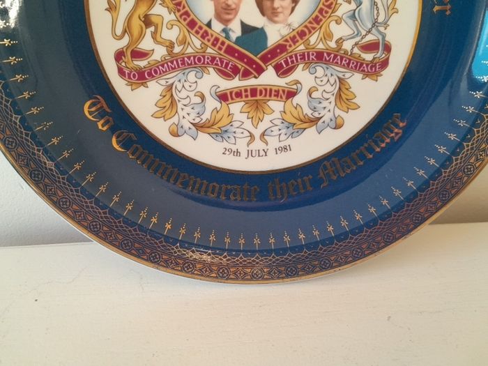 Prince Charles and Lady Diana Commemoration Plate Royal Wessex
