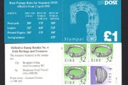 1992 Ireland Lismore Crozier Definitive Stamp Booklet Mint Never Hinged (MNH). Hibernian HB43