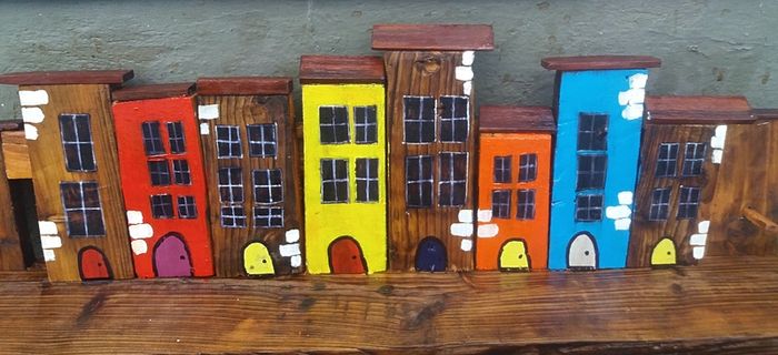 Rustic quirkytown floating shelf