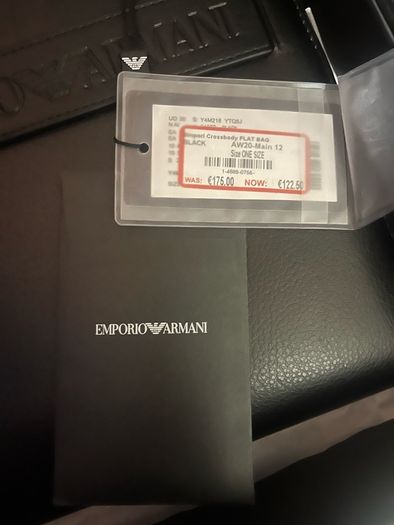 Emporio Armani genuine leather crossbody messenger bag brand new with tag