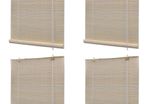 Natural Bamboo Roller Blinds 4 pcs 120x160 cm