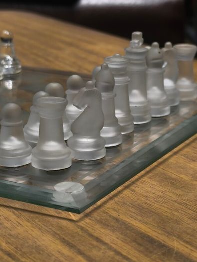 Glass chess set