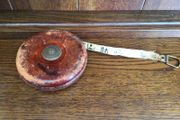 Antique 1940s Leather Case Measuring tape