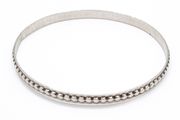 Studded Edge Sterling Silver Bangle