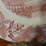 Fabulous Vintage Arklow Pottery Pink and White 9 Inch Wall Plate in an Classic Style Country Landscape Scene with a border of Hedgerow Plants Image 4