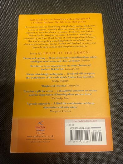 Fruit of the Lemon (Andrea Levy)