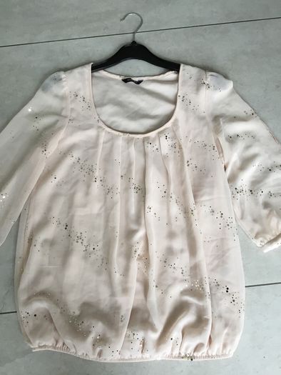 Ladies peach/ cream blouse. Size 10