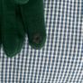 Green suede gloves Image 4