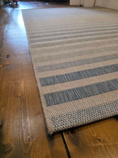 Tara Marina Stripe Rug Beige & Blue 160 x 230cm