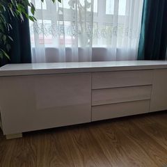 IKEA TV Bench Unit High Gloss White