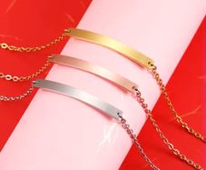 The Elegant Curve Bracelet Custom Engraving By R'Laith