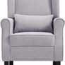 _Fabric Armchair Relax Chair Upholstered Lounge Chair, Light gray Image 5