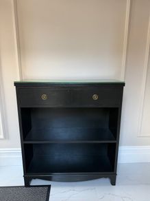 Solid mahogany black bookcase/display unit