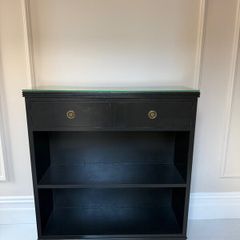 Solid mahogany black bookcase/display unit