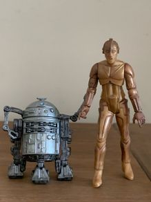 star wars C3PO R2D2 McQuarrie concept figures 30th  anniversary 3 3/4
