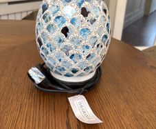 Blue Mosaic Egg Lamp - Never Used with Tags