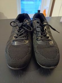 black sneakers