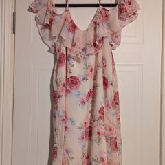 Gorgeous floral chiffon midi dress