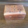 vintage carved inlay wooden card box Image 10