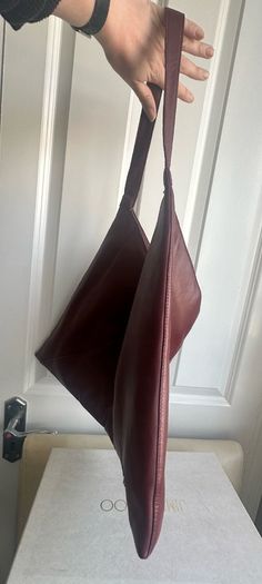 Burgundy leather bag from Muubaa