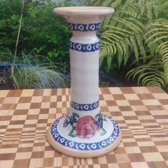 Beautiful Nicholas Mosse Tall Candlestick in the Popular but Discontinued Kilfane Rose Pattern, Circa 1996-2004, Number Two of Two Available