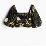 H&M Floral Crop Puff Floral Sleeve Top Small Image 5