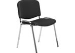 Club Stackable Waiting Room Chair Vinyl Finish Chrome Legs