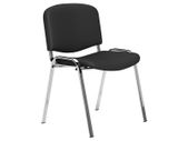 Club Stackable Waiting Room Chair Vinyl Finish Chrome Legs