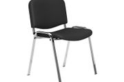 Club Stackable Waiting Room Chair Vinyl Finish Chrome Legs