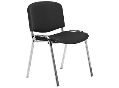 Club Stackable Waiting Room Chair Vinyl Finish Chrome Legs