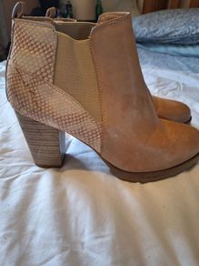 Cream Ankle Boots