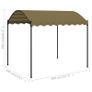 Gazebo 4x3x2.6 m Taupe 180 g/sqm Image 4