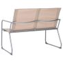 4 Piece Garden Lounge Set Fabric & Steel Cream Image 9
