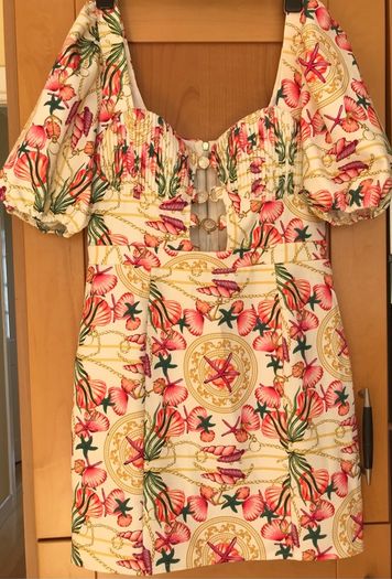 Ladies Cream / Coral Dress by Missguided