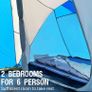 Camping Tunnel Tent 4-6 Person Large Family Tent With 2 Bedroom 4 Man Tent 3000mm Waterproof With Living Area 6 Man Tents for Camping Outdoor Hiking UV Protection with Carry Bag (FREE POSTAGE) Image 6