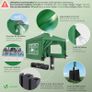 3m x 3m Pop Up Heavy Duty Gazebo with Sides, Central Lock System & 4 Weight Bags & Carry Bag, Marquee Garden Party Tent Outdoor, Green Image 7