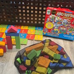 2 x Giant puzzle, Soft building blocks and Wooden ABC