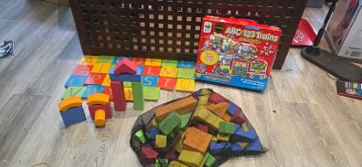 2 x Giant puzzle, Soft building blocks and Wooden ABC