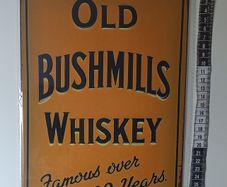 Old Bushmills Tin Metal sign