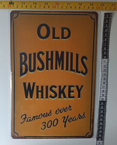 Old Bushmills Tin Metal sign
