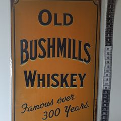 Old Bushmills Tin Metal sign