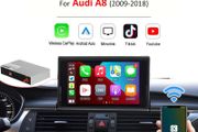 Wireless CarPlay Android Auto Interface Adapter for Audi A8 D4 HN+ HN+r 2010-2018 MMI 3G with AirPlay Mirror Link Module