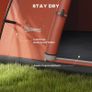 3000mm Waterproof Camping Tent for 5-6 Man, Family Tent with Porch and Sewn in Groundsheet, Portable with Bag, Orange Image 6