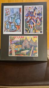 Bob Cahill Cards From Oriental Paintings Framed Under Glass. Nice Decorative Picture. In Good Condition.